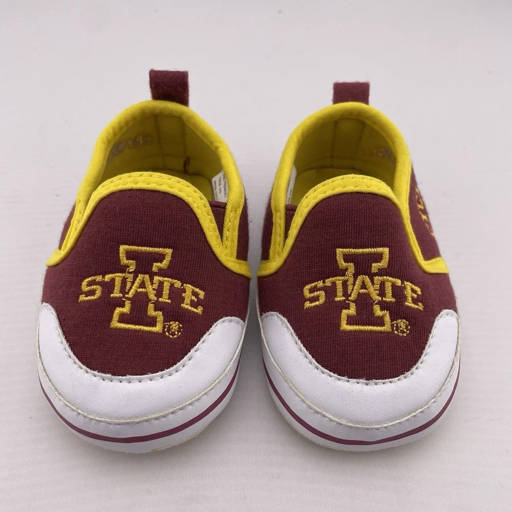 Iowa State‎ NCAA Baby Slip On Shoes Sneakers Size Prewalk 3 Maroon Gold